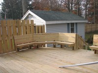 Deck with built in benches